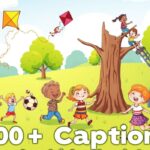 _800+ Caption ForKids Playing