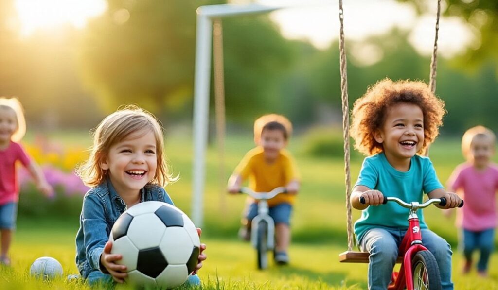 Funny Caption for Kids Playing Outdoors