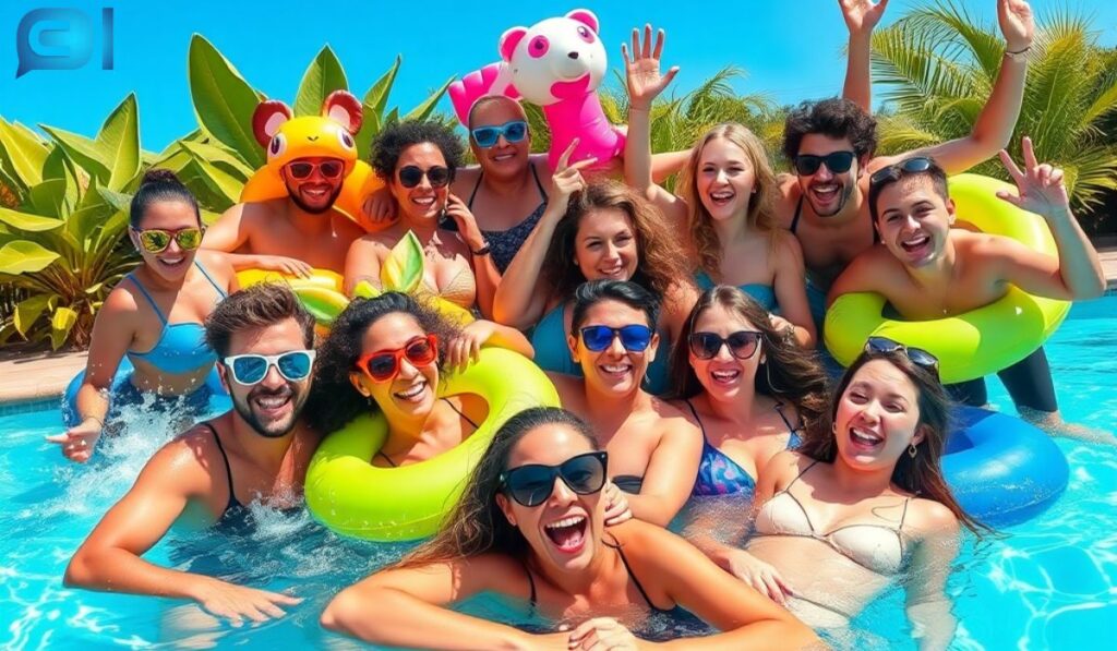 Quirky Instagram Captions for Pool Moments with Friends